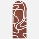 Tapis de sol pour le fitness le yoga et le pilates de la marque hercule studio modèle archy couleur imprimé bari choco packshot déplié