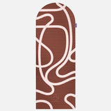 Tapis de sol pour le fitness le yoga et le pilates de la marque hercule studio modèle archy couleur imprimé bari choco packshot déplié