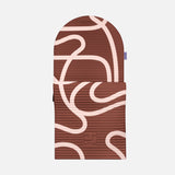 Tapis de sol pour le fitness le yoga et le pilates de la marque hercule studio modèle archy couleur imprimé bari choco packshot semi déplié