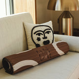 Tapis de sol pour le fitness le yoga et le pilates de la marque hercule studio modèle archy couleur imprimé bari choco packshot lifestyle roulé