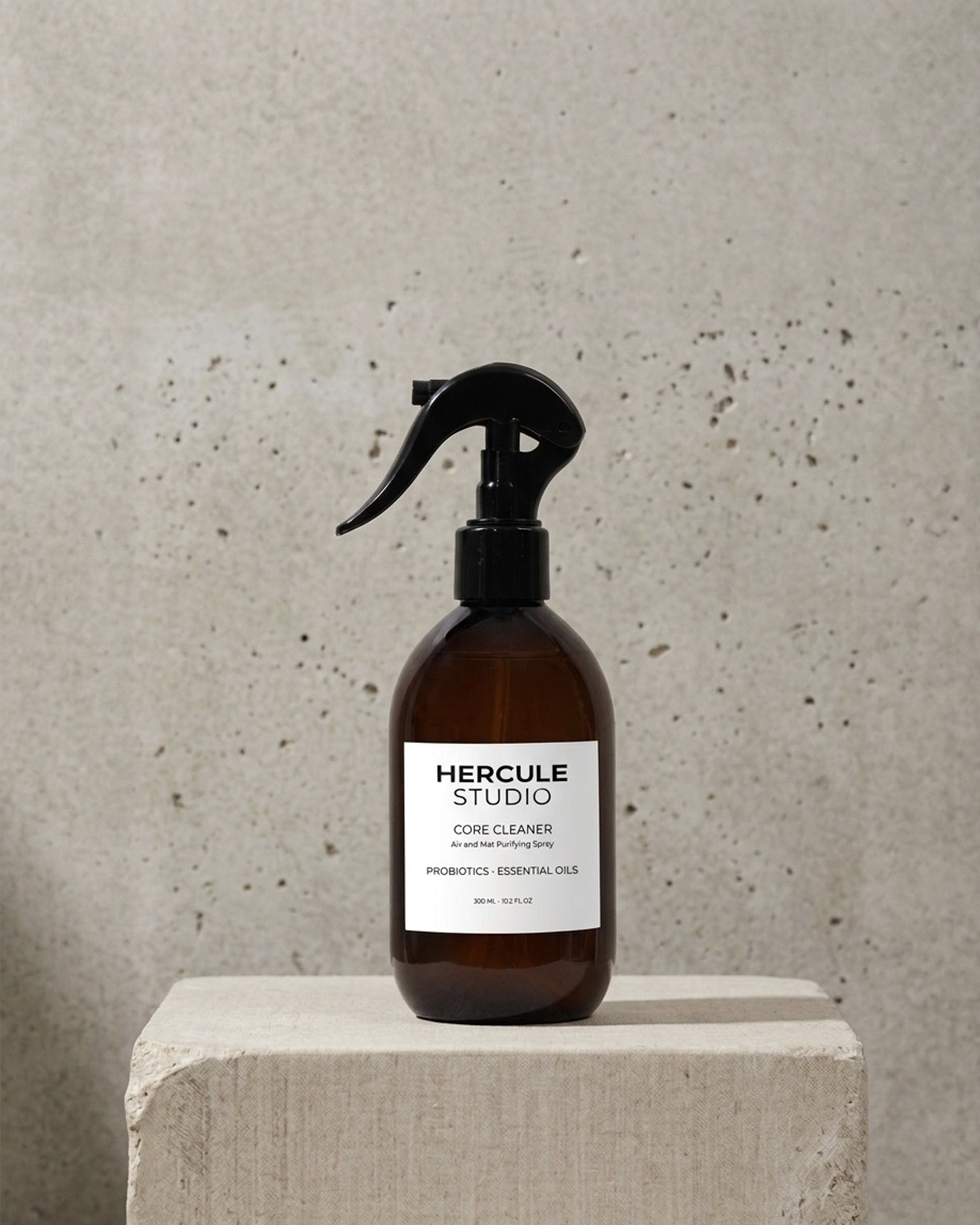 New Core Cleaner: A probiotic-enriched spray to sanitize fitness and yoga mats after intense workouts and energize your practice space with essential oils