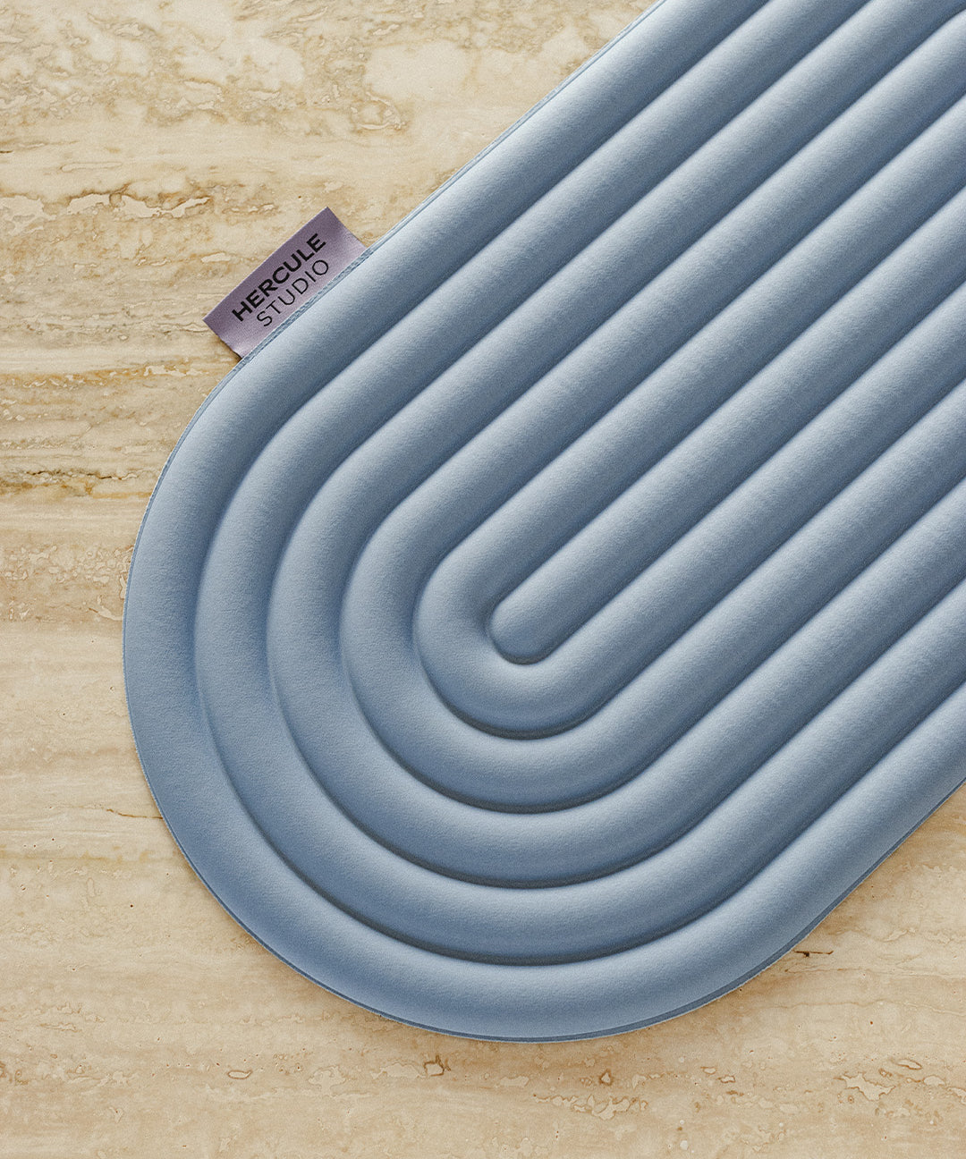 Pad Galé Hercule Studio blue jean, mini tapis 3-en-1 bleu pour soutien des zones sensibles, accessoire nomade made in France