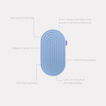Mini tapis de sol pad de confort de la marque hercule studio modèle galé couleur blue jean packshot déplié avec éléments de réassurance