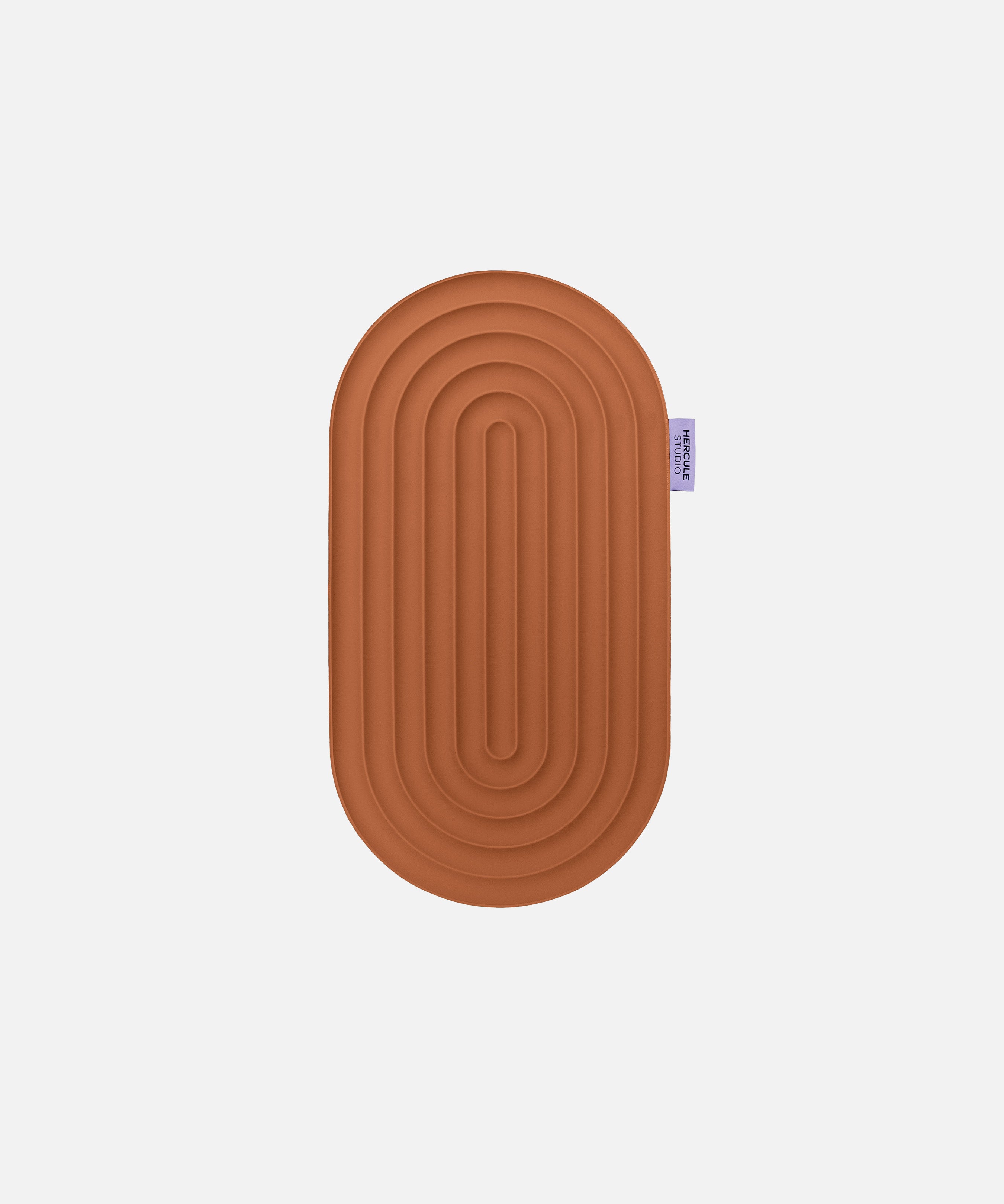 Pad de confort Galé Hercule Studio – mini tapis nomade 3‑en‑1 terracotta – idéal pour genoux, coudes, fessiers, Pilates ou Reformer, design français durable, vue dépliée