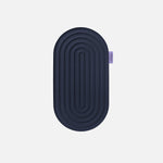 Hercule Studio Galé comfort pad – navy blue portable 3-in-1 mini mat – ideal for knees, elbows, glutes, Pilates or Reformer, durable French design, unrolled view
