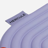 Mini tapis de sol pad de confort de la marque hercule studio modèle galé couleur axel rouge orangé packshot zoom étiquette