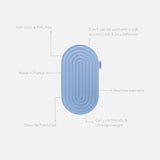 Mini tapis de sol pad de confort de la marque hercule studio modèle galé couleur blue jean packshot déplié avec éléments de réassurance