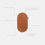 Mini tapis de sol pad de confort de la marque hercule studio modèle galé couleur terre cuite packshot déplié avec éléments de réassurance