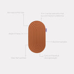 Mini tapis de sol pad de confort de la marque hercule studio modèle galé couleur terre cuite packshot déplié avec éléments de réassurance