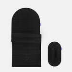 Tapis de sport Archy de la marque Hercule Studio couleur Outrenoir et mini tapis de sport Galé couleur Outrenoir photo packshot