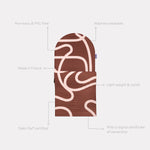 Tapis de sol pour le fitness le yoga et le pilates de la marque hercule studio modèle archy couleur bari choco packshot semi déplié avec éléments de réassurance