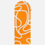 Tapis de sol pour le fitness le yoga et le pilates de la marque hercule studio modèle archy couleur imprimé bari orange pop packshot déplié