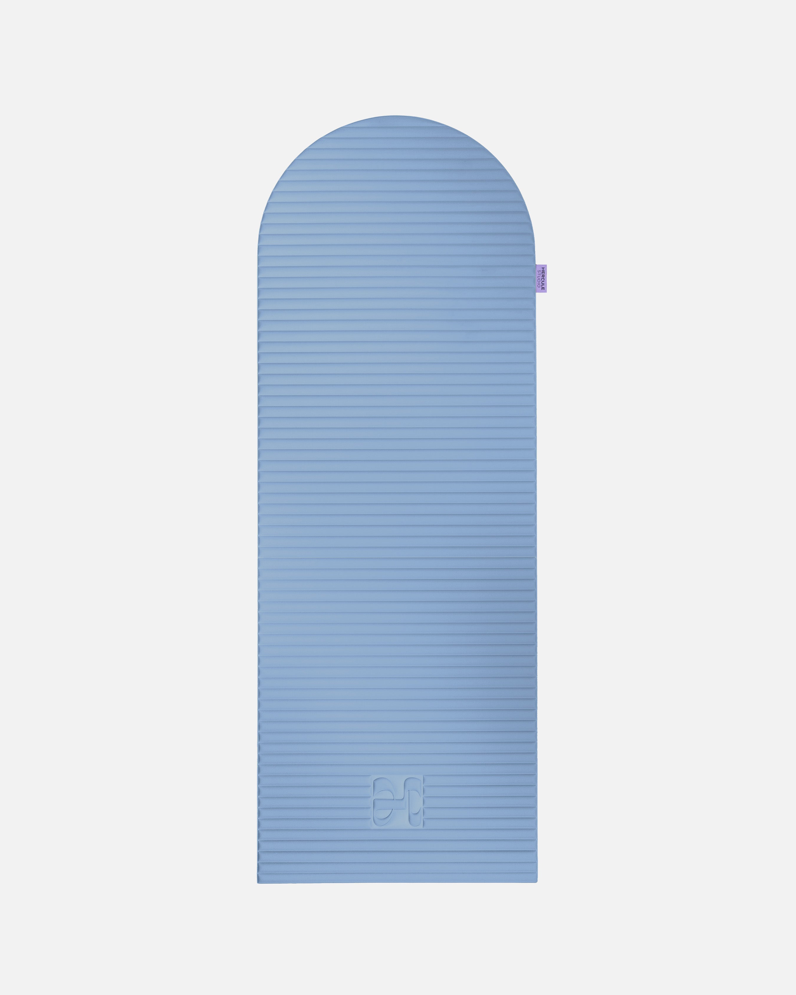Tapis de sol pour le fitness le yoga et le pilates de la marque hercule studio modèle archy couleur blue jean packshot déplié