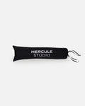 Hercule Studio black fabric dust bag, protective cover with white logo for transport and storage of the Archy sport mat