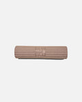 Hercule Studio x From Future Sandy Brown cashmere sport mat, premium beige fitness mat, soft and innovative material, rolled view