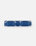 Hercule Studio Archy blue Eden roc monogram arch-shaped sport mat in limited edition, durable and machine-washable fitness mat, deep elegant color, rolled view