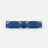 Hercule Studio Archy blue Eden roc monogram arch-shaped sport mat in limited edition, durable and machine-washable fitness mat, deep elegant color, rolled view