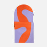 Tapis de sol pour le fitness le yoga et le pilates de la marque hercule studio modèle archy couleur imprimé axel rouge orangé packshot du tapis semi déplié