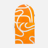 Tapis de sol pour le fitness le yoga et le pilates de la marque hercule studio modèle archy couleur imprimé bari orange pop packshot semi déplié