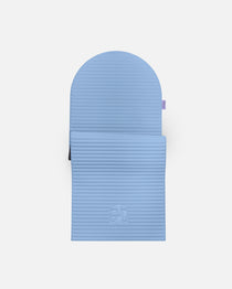 Tapis de sol pour le fitness le yoga et le pilates de la marque hercule studio modèle archy couleur blue jean packshot semi déplié