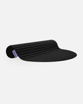 Hercule Studio Archy Midnight Black design sport mat, durable mat for fitness and Pilates, half rolled view