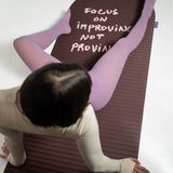 Gym session with Hercule Studio x Thomas Lélu mat, artistic quote print for yoga and floor exercises