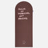 Hercule Studio x Thomas Lélu Limited Edition Exercise Mat, brown designer floor mat featuring a pink quote reading “focus on improving not proving,” an artistic collaboration for fitness, Pilates, and stretching, unfolded view