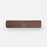 Hercule Studio x Thomas Lélu design sport mat, brown artistic fitness mat, compact format, rolled view