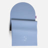 Floor mat for fitness, yoga and pilates from hercule studio model archy color blue jean packshot semi unfolded