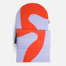 Floor mat for fitness, yoga and pilates of the brand hercule studio model archy printed color axel Red-orange packshot of the mat semi unfolded