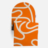 Floor mat for fitness yoga and pilates brand hercule studio model archy printed color bari orange pop packshot semi unfolded