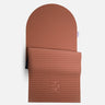 Floor mat for fitness, yoga and pilates from hercule studio model archy color Terracotta packshot semi unfolded