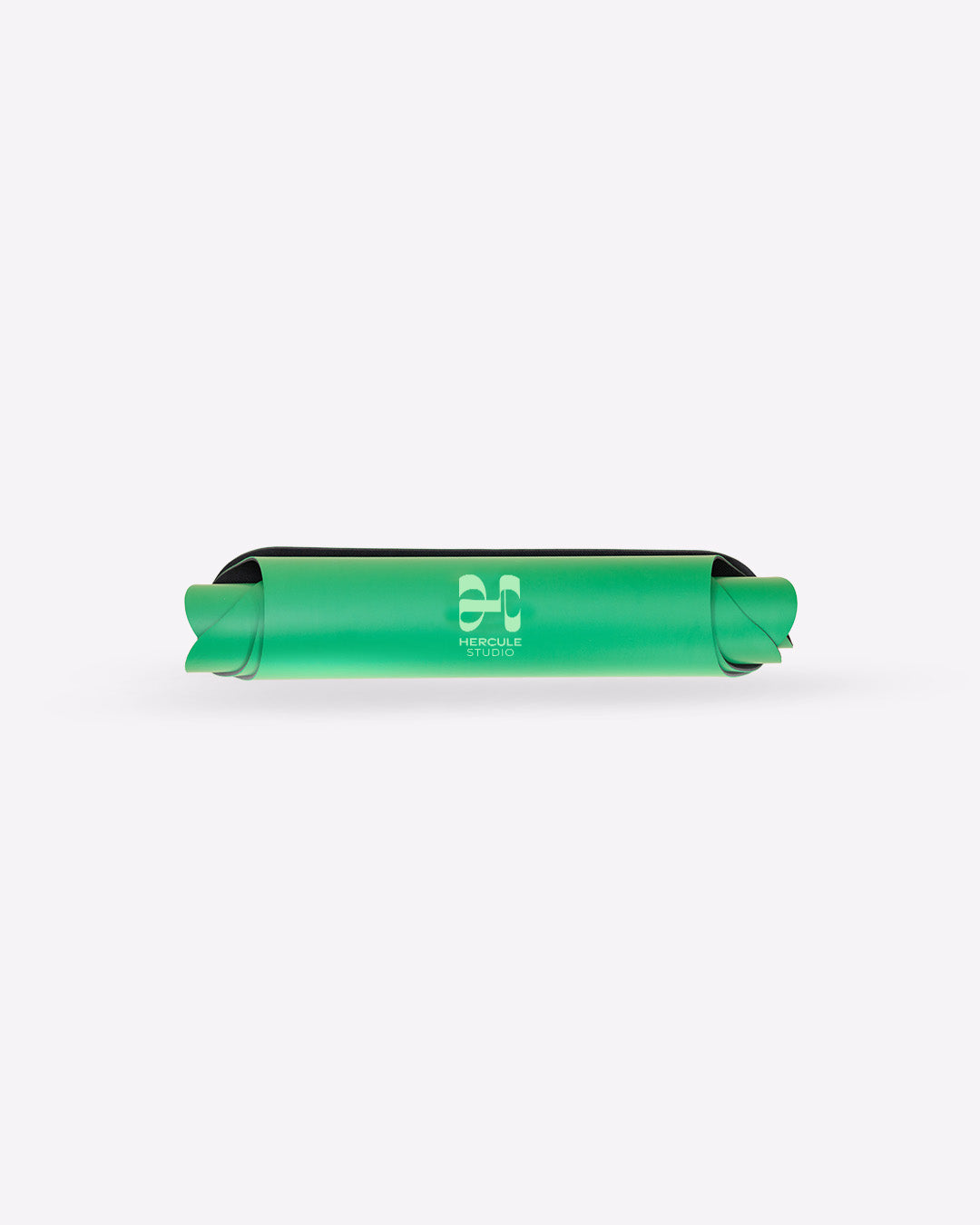 Tapis de sol pour le yoga de la marque hercule studio modèle mar couleur golf green packshot roulé