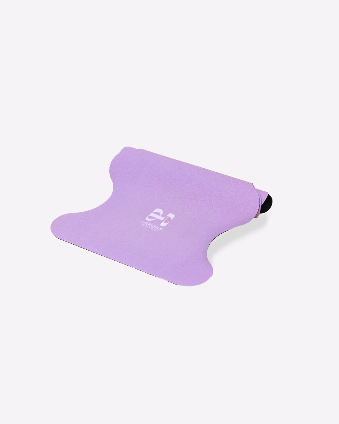 Tapis de sol pour le yoga de la marque hercule studio modèle mar couleur lavande packshot semi roulé