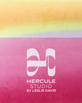 Close-up of the suede texture on the Dance Out yoga mat, a collaboration with Leslie David Studio, featuring a soft, machine-washable surface and a vibrant, creative design