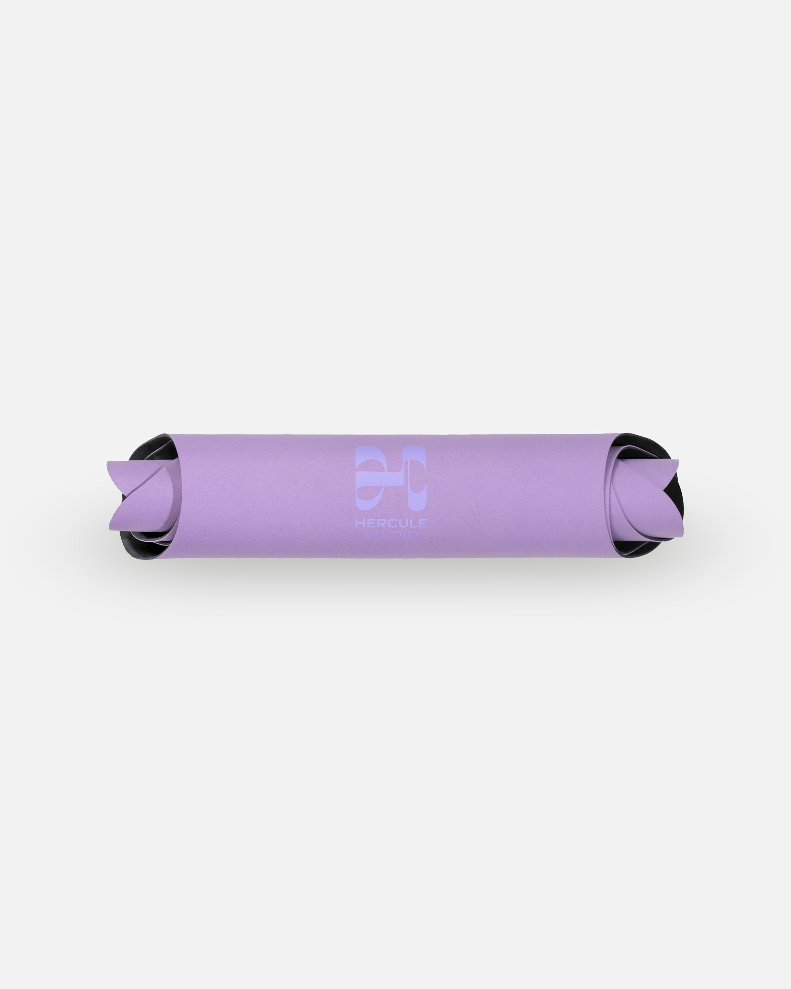 Tapis de sol pour le yoga de la marque hercule studio modèle mar couleur lavande packshot roulé