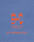 Close-up of the suede-textured yoga mat from the Thomas Lélu collaboration: soft, washable surface with a high-end, artistic design finish