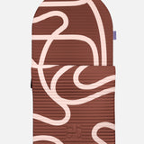 Hercule Studio Archy Bari Choco arch-shaped sport mat, durable premium Made in France design mat for fitness, Pilates and stretching, half unrolled view