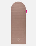 Hercule Studio x From Future Sandy Brown Limited Edition Exercise Mat, 100% beige cashmere fitness mat, innovative and premium design for Pilates, gym workouts, and stretching, shown unfolded
