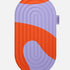 Hercule Studio Galé mini mat – red and purple printed (Axel) ergonomic 3-in-1 comfort pad – ergonomic support for knees, elbows, glutes, Pilates Reformer compatible, durable French design, unrolled view