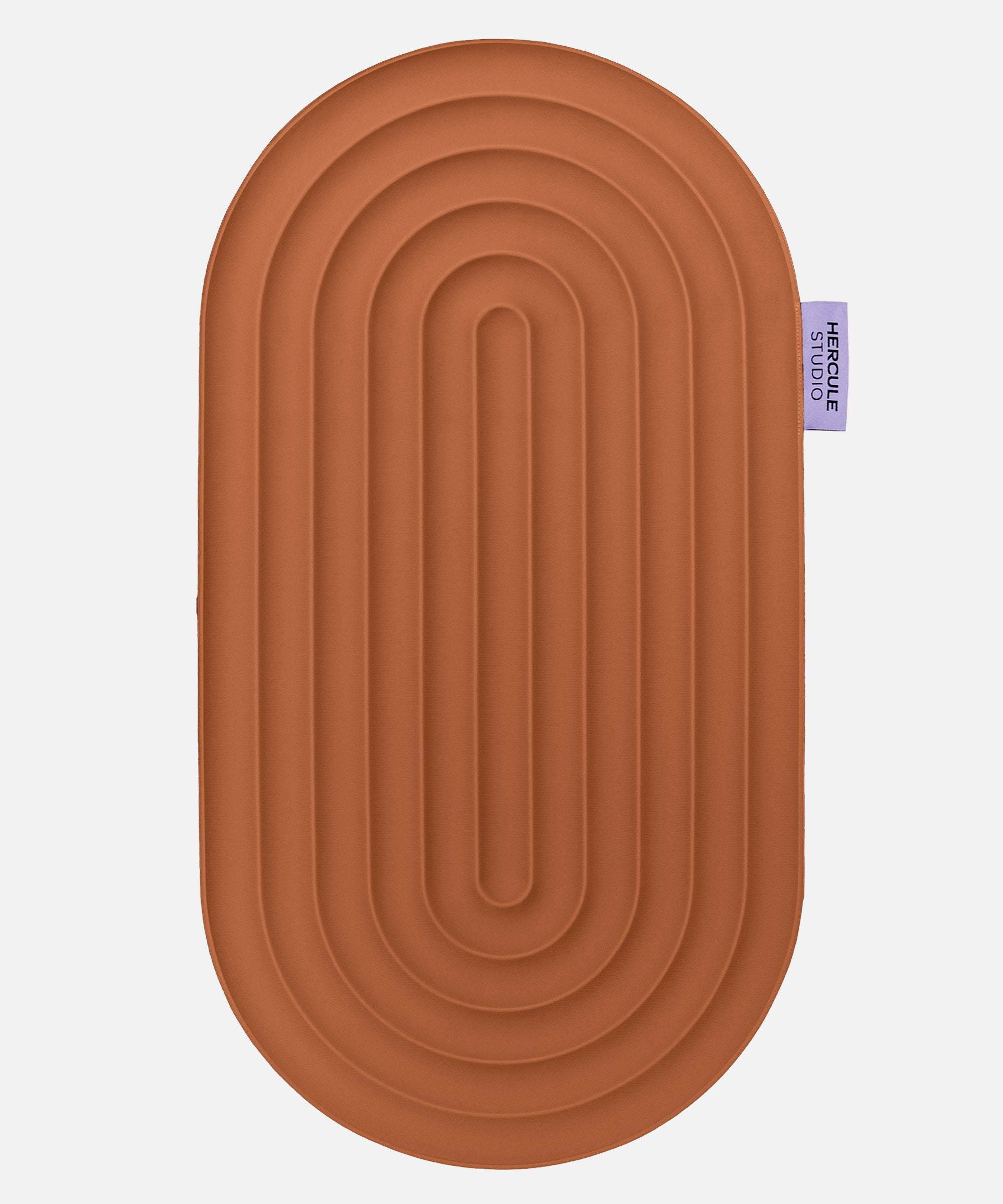 Hercule Studio Galé mini mat – terracotta ergonomic 3-in-1 pad – support for sensitive areas such as knees, elbows, glutes, Pilates Reformer compatible, durable design, unrolled view