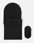 Hercule Studio Midnight Black comfort sport bundle including the premium Archy mat and the ergonomic Galé 3-in-1 pad, comfortable solution for sensitive areas in Pilates and fitness, durable French design, packshot image